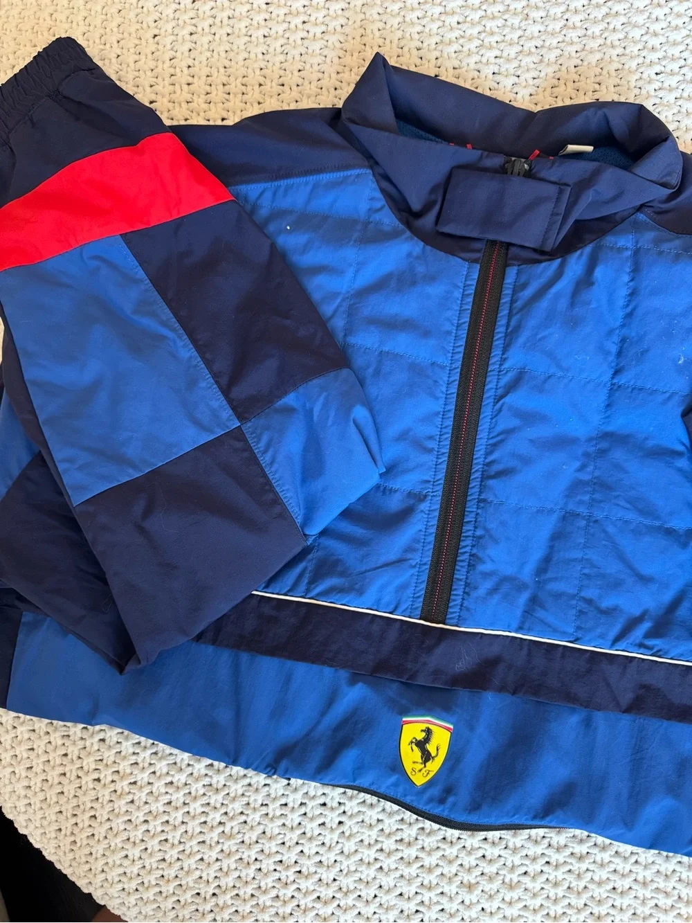 PUMA Scuderia Ferrari Anorak Windbreaker Men’s XL Blue Red